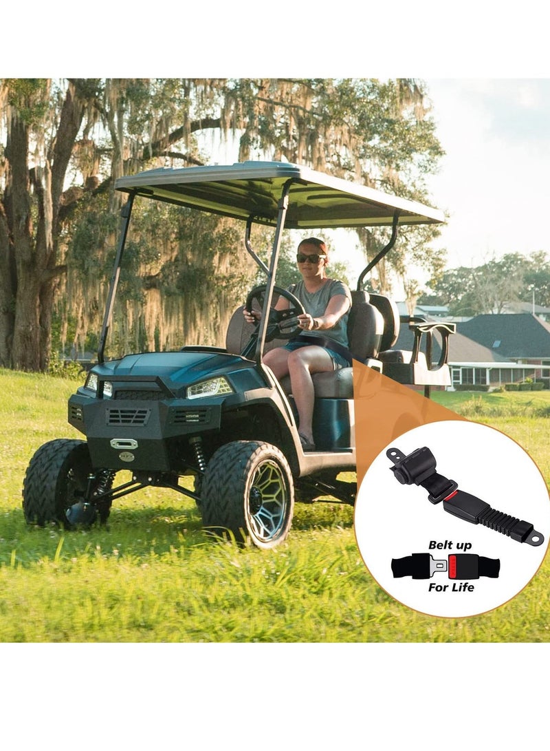 Golf Cart Seat Belts, Retractable 47.64 Universal for EZGO TXT RXV, Yamaha, Club Car, UTV, ATV (1 Set) - Image 2