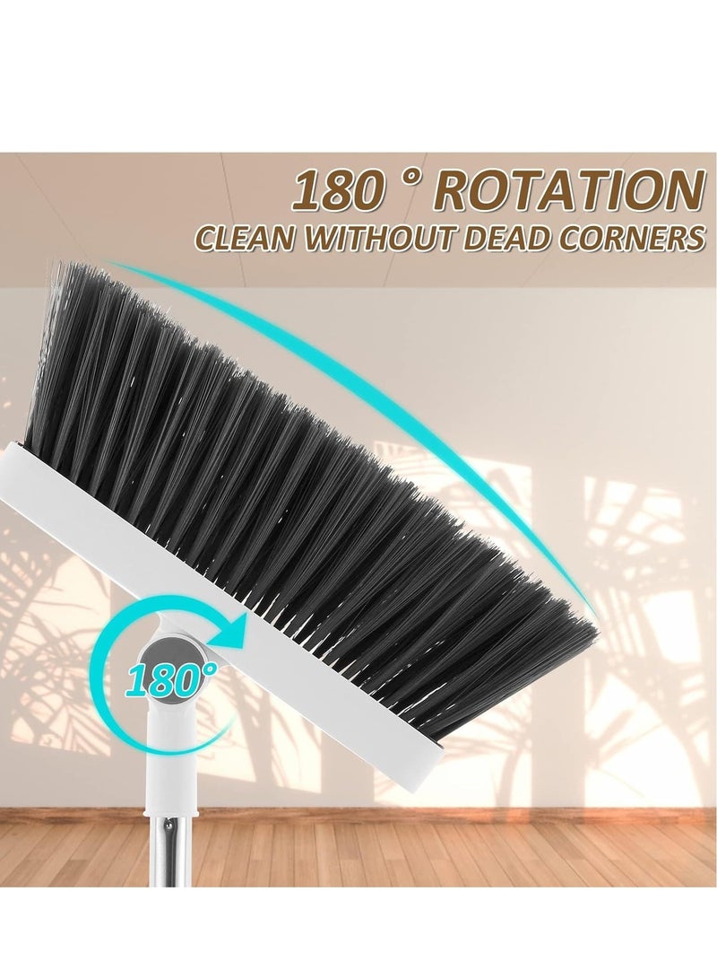 Adjustable Broom and Dustpan Set with 180 Degree Rotating Brush and Standing Dust Pan for Efficient Indoor and Outdoor Cleaning - Image 5