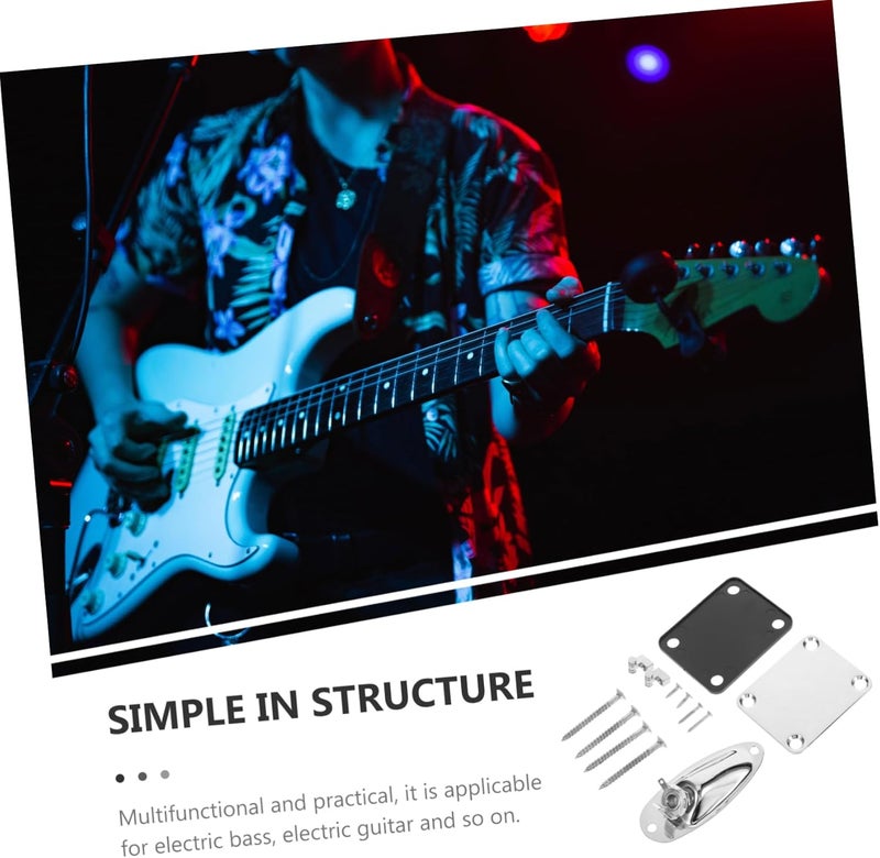1set Electric Guitar Jack Plate with Screws Ship Shaped Socket for Enhanced Tone Smooth Easy Installation Construction for Guitar and Bass Replacement - Image 4