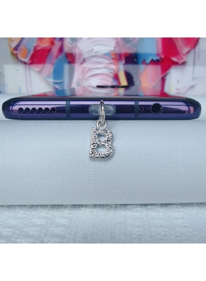 مقبس غبار الهاتف بحرف B الماسي لواجهة آيفون من 5 إلى 14 - Image 1