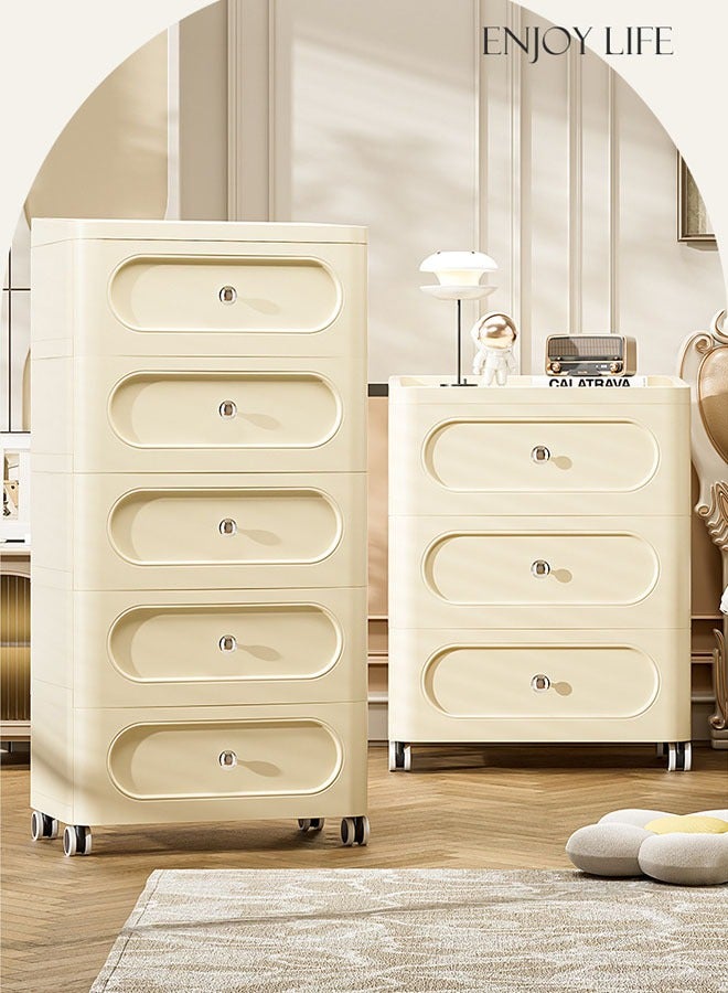 كيكي خزانة تخزين متعددة الاستخدامات وخزانة ملابس الأطفال ثلاثية الطبقات وأنيقة - Image 2