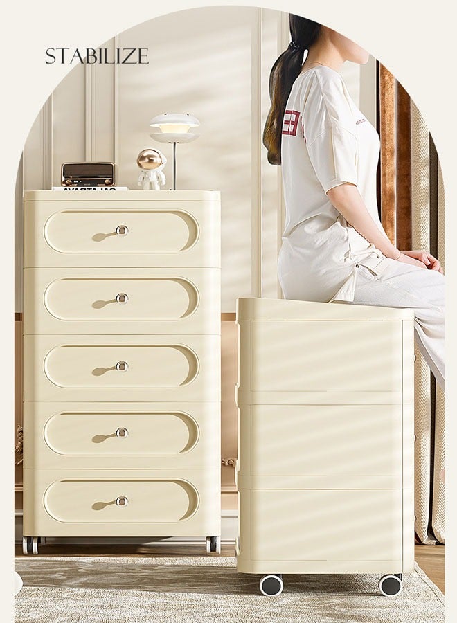 كيكي خزانة تخزين متعددة الاستخدامات وخزانة ملابس الأطفال ثلاثية الطبقات وأنيقة - Image 4