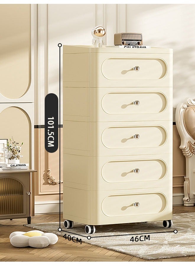 كيكي خزانة تخزين متعددة الاستخدامات وخزانة ملابس الأطفال ثلاثية الطبقات وأنيقة - Image 1