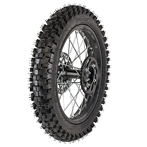 RedCap 16" Rear Wheel tire Assembly Includes Brake Rotor and 428 Sprocket For Dirt Pit Bike 90/100-16 125cc 140cc 150cc Apollo RXF 150 SSR XR CRF TaoTao (16 Inch) - Image 3