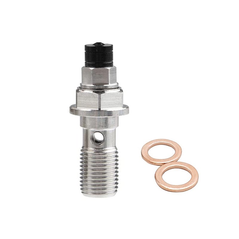 LE LEFOSSI Universal M10x1.25mm Stainless Steel Banjo Bolts Bleed Screw, Motorcycle Brake Master Cylinder Caliper Bleed Screw, Nipple Banjo - Image 5