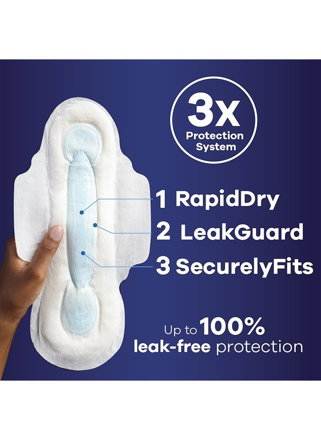 Maxi Pads Size 4 Overnight Absorbency Unscented with Wings, 33 Count
