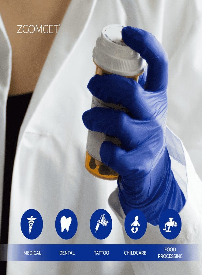 AMMEX Indigo Nitrile Exam Gloves, 3 Mil, Latex Free, Powder Free, Textured, Disposable, Non-Sterile, Food Safe - Image 4