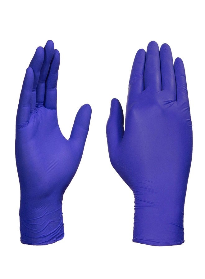 AMMEX Indigo Nitrile Exam Gloves, 3 Mil, Latex Free, Powder Free, Textured, Disposable, Non-Sterile, Food Safe - Image 2