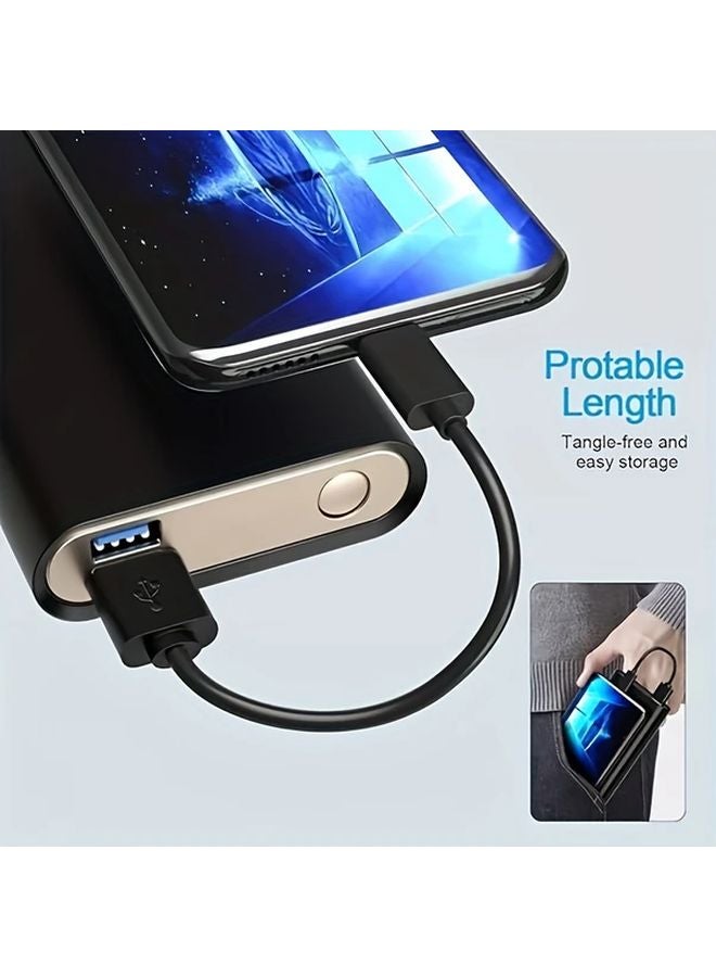 Black USB Type C Cable 10pcs 0 3m For Samsung Galaxy Note 10 Moto Z3 - Image 4
