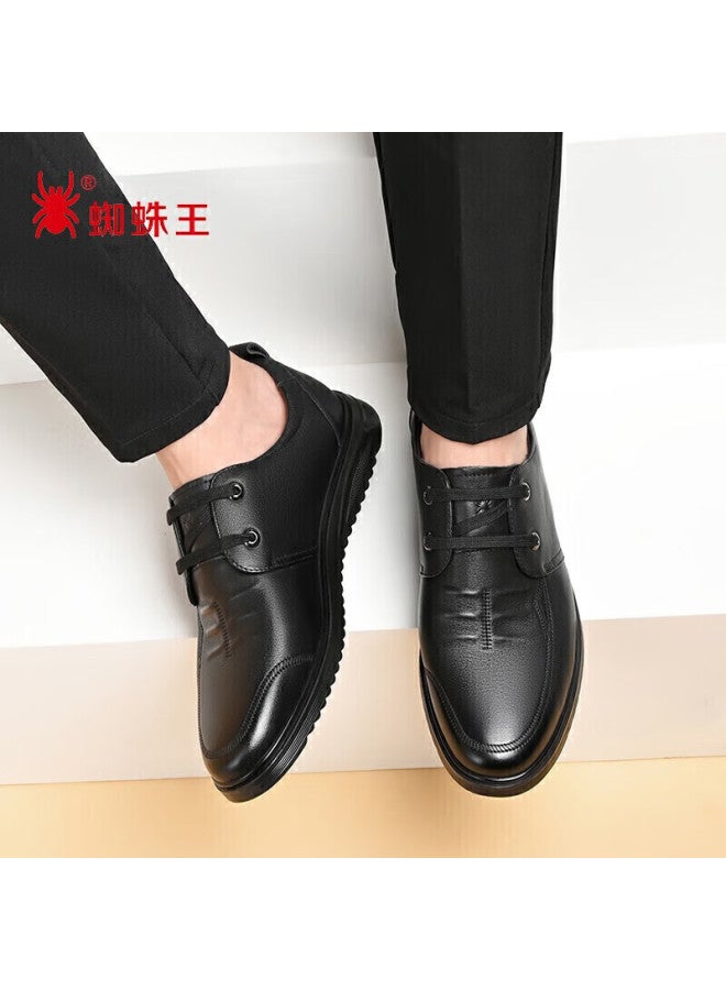 Spider King Men'S Business Casual Shoes British Fashion Lace-Up Formal Leather Shoes Men 48602 Black 40
