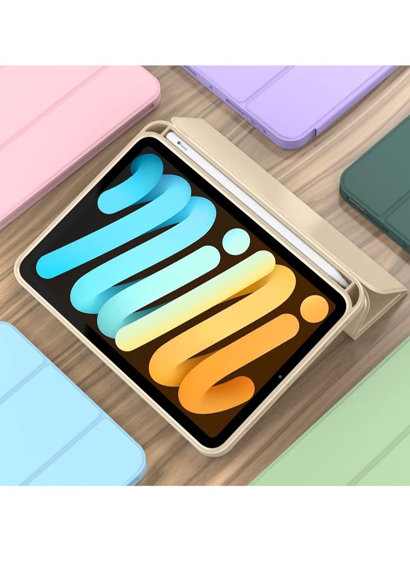 IAF iPad Mini 7 Case 2024 â€“ A17 Pro 8.3-Inch 7th Generation Case with Pencil Holder, Trifold Stand, and Soft TPU Back, Rose Gold - Image 4