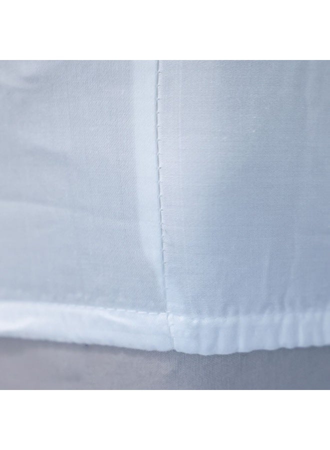 DANUBE HOME Serene 3 - Pieces Cotton Queen Fitted Sheet Set Soft, Breathable, And Comfortable Bedding Stylish Queen Fitted sheet And 2 Pillow Cover - White - 160x200 + 35 cm, 50x75 cm - Image 5