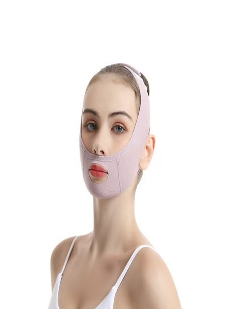 NoorTech Reusable V Line Face Mask, Facial Lifting and Tightening Strap - Double Chin Reducer - V Line Face Slimming Belt Lifting Chin Belt - Image 1