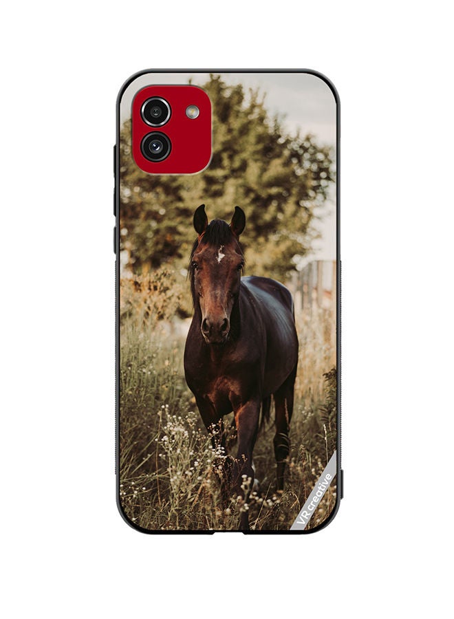 VR CREATIVE Protective Case Cover For Samsung Galaxy A03 Brownie Horse Design Multicolour - Image 1