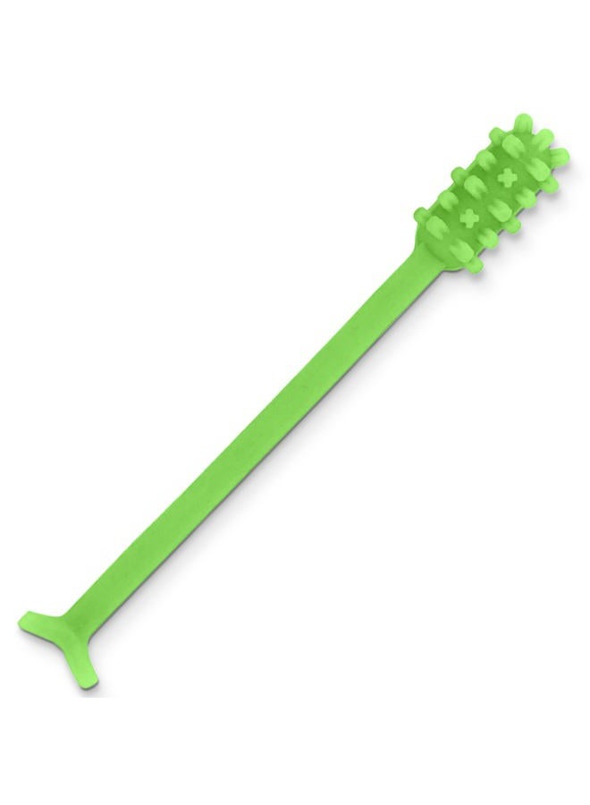 DENTURE DART أداة إزالة لاصق طقم الأسنان Denture Dart V2 - إزالة لاصق طقم الأسنان من الفم واللثة، أداة إزالة لاصق طقم الأسنان، ملحقات نظافة الفم، مع مقبض مزخرف وشعيرات صلبة - Image 1