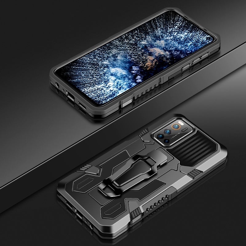 HuHa Case Cover For Vivo V19 Machine Armor Warrior Shockproof PC + TPU Protective Case(Gray) - Image 3