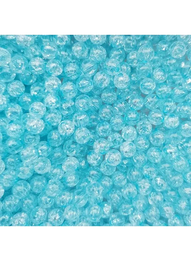 100 قطعة من خرز الزجاج المتشقق 8 مم، خرز أكريليك أحمر مستدير فضفاض لصنع المجوهرات DIY - Image 5