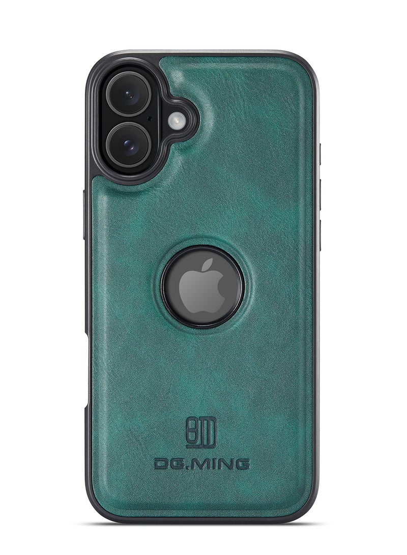 ديجمينغ جراب حماية خلفي جلد صناعي مع فتحة شعار مضاد للصدمات متوافق مع  Iphone 16  (اخضر) - Image 2