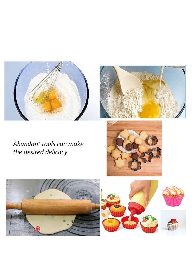 KASTWAVE Kids Cooking and Baking Set, Real Baking Kit Kids Kitchen Toys, Chef Hat Apron Mitt Kitchen Accessories, Suitable for Little Kids Gift  - Image 5