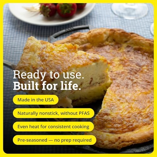 Lodge BW9PIE 9 Inch Seasoned Cast Iron Pie Pan, Black - Image 3