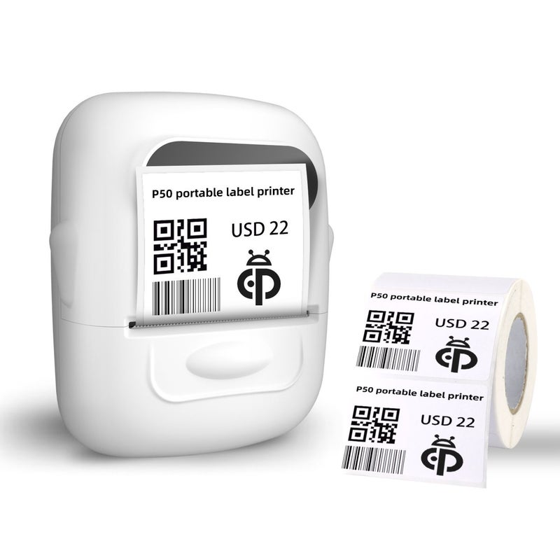 P50 Bluetooth Thermal Barcode Label Printer Factory Inklesslabelprinter Label Machine - Image 4