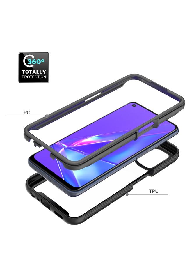 اس-توب جراب لهاتف OPPO A52 / A72 / A92 من سلسلة Starry Sky بلون سادة مقاوم للصدمات من مادة البولي يوريثين الحراري + جراب واقٍ من مادة TPU - Image 3