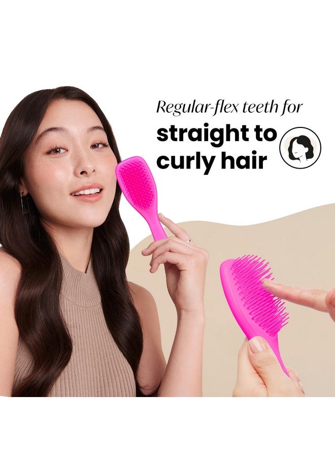 TANGLE TEEZER - Tangle Teezer Ultimate Detangler Hairbrush, Eliminates Knots & Reduces Breakage, Mini Hair Brush for Travel, Small Hands & All Hair Types, Runway pink - Image 1