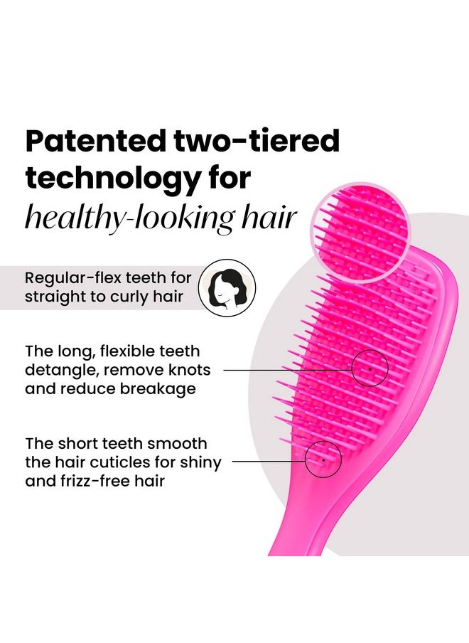 TANGLE TEEZER - Tangle Teezer Ultimate Detangler Hairbrush, Eliminates Knots & Reduces Breakage, Mini Hair Brush for Travel, Small Hands & All Hair Types, Runway pink - Image 1