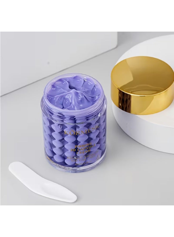 Kormesic 64g Firming 3D Capsule Cream Facial Essence Skincare Moisturizing Hydrating Firming Reduce Fine Lines and Wrinkles Purple Firming Cream Nourishes and Rejuvenates Firming Face Cream - Image 3