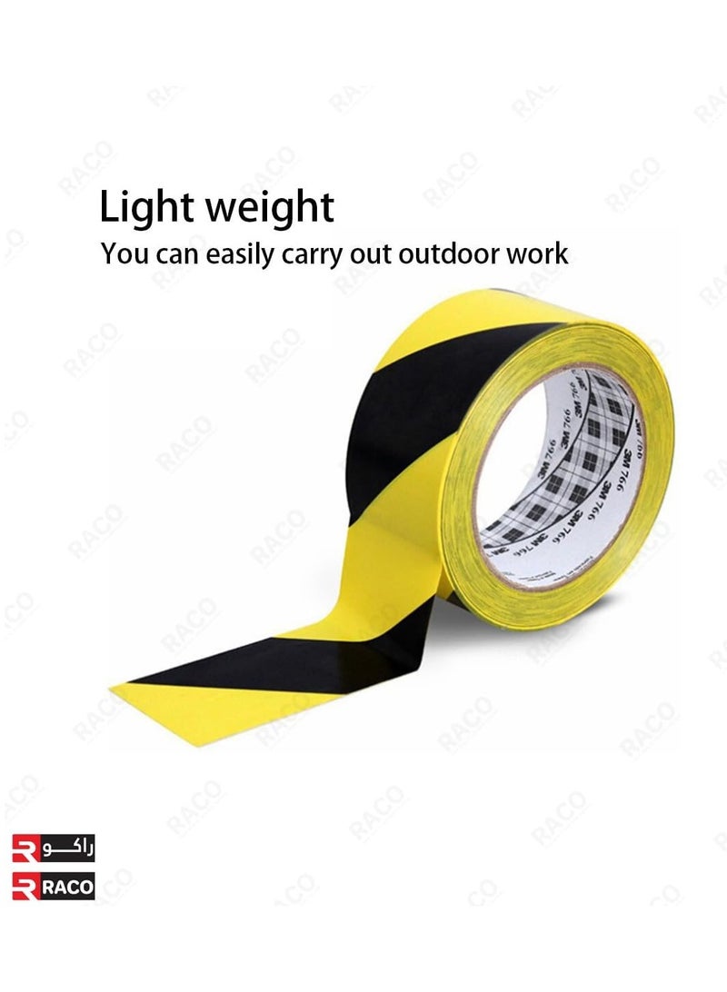 RACO Beorol Warning Tape | Self-Adhesive Warning Tape for Construction Site Marking 50mm x 33m | Ideal for Home, Warehouse, Factory, School, and More (Yellow/Black) - Image 4