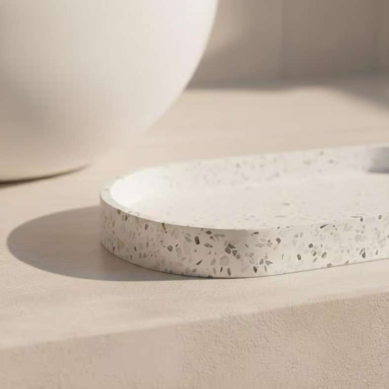 Pan Home Terrazzo Bath Tray - White - Image 2