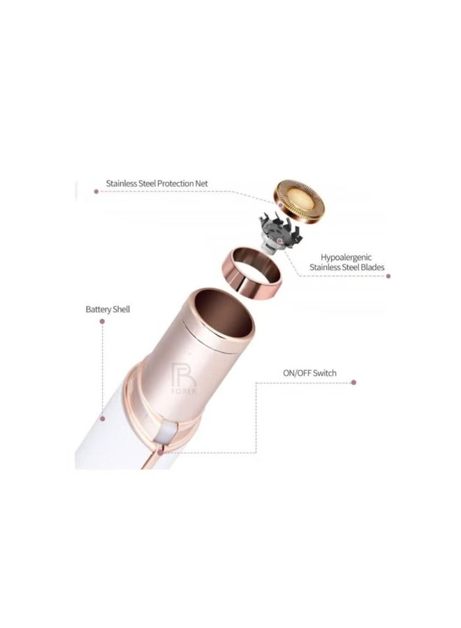 جهاز إزالة شعر الوجه الكهربائي، أداة تشذيب شعر الوجه المحمولة للنساء، أفضل مزيل شعر غير مؤلم وخالٍ من العيوب لمنطقة البكيني، شعر الوجه الناعم - Image 3