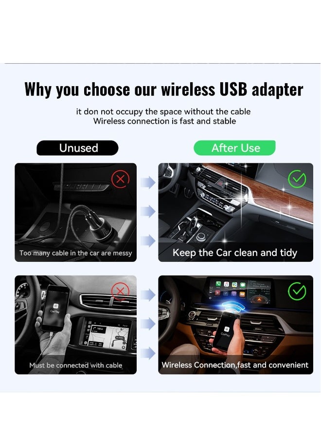 Xuda - XUDA NEW Wireless CarPlay Android Auto Wireless Adapter Smart Mini Box Plug And Play WiFi Fast Connect Universal - Image 1