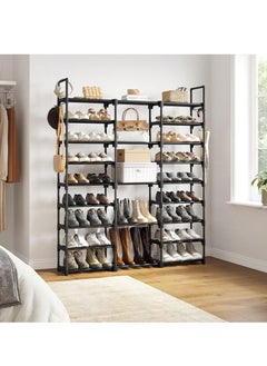 YOUGE 9-Layer Storage Shoe Rack Black 128x30x155cm  - Image 4