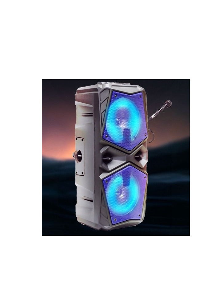 ماركة غير محددة - سماعة بلوتوث ZAERO ZR-860S، 15 وات × 2، إضاءة LED، USB، بطاقة TF، AUX، بطارية 2400 مللي أمبير- ريموت-مايك - Image 1