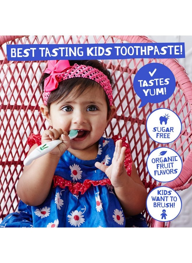 Jack N' Jill Natural Toddler Toothpaste for Baby, Kids and Infants 6 Months & Up, Fluoride Free Training Toothpaste for Toddlers 1-3, 40% Xylitol, BPA Free - Blueberry & Strawberry, 1.76 oz (2 Pack) - pzsku/Z7EEE4ABE1C00263CEA19Z/45/_/1737032180/eaf64f7a-4979-4dc7-8f34-3e314648fc43