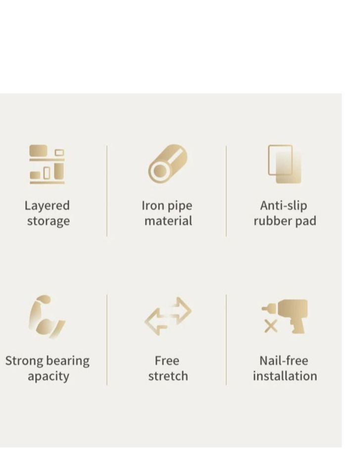 DARIYAH Adjustable Telescopic Storage Rack Expandable Separator Shelf For Wardrobe Cupboard Bookcase Compartment(Length Adjustable 42to65cm width 24cm) - Image 3