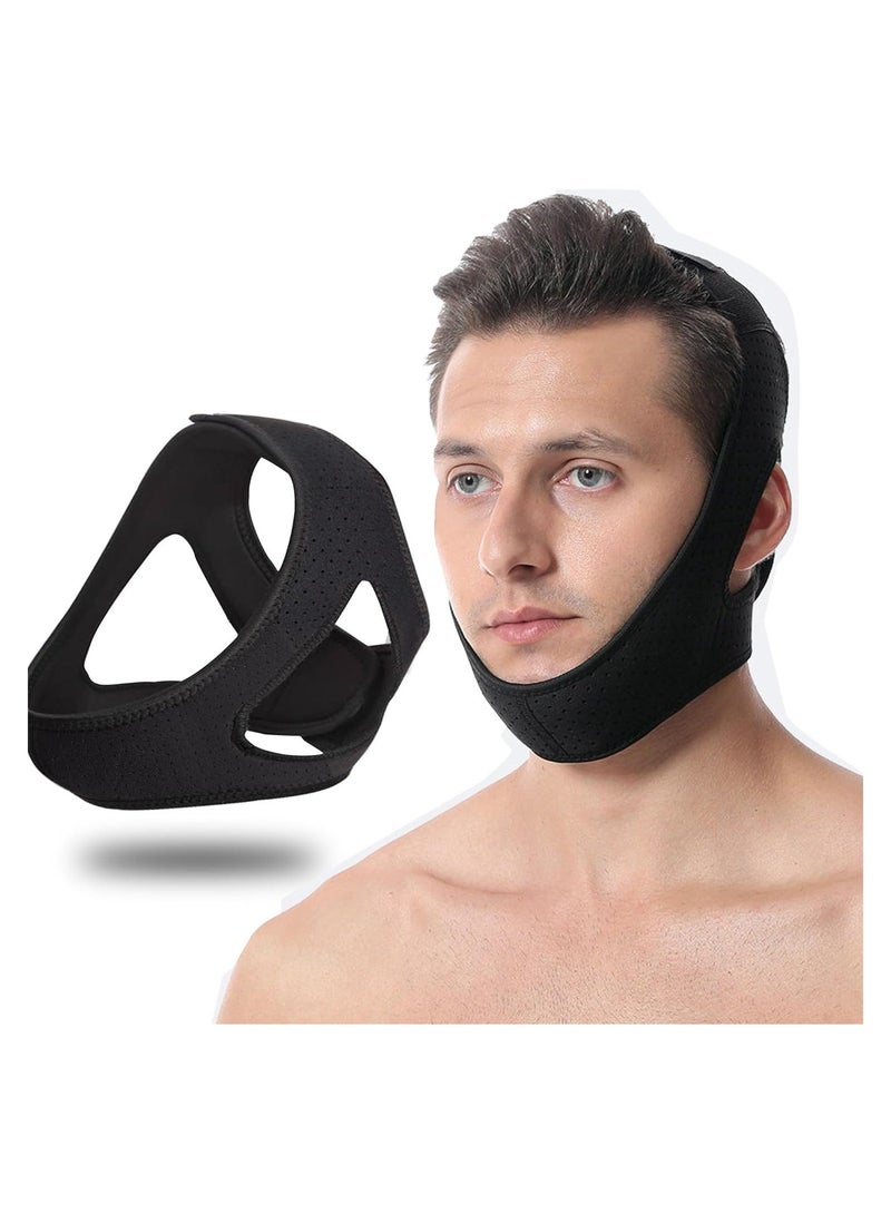 Anti Snore Chin Strap for Men and Women Double Adjustable Snore Stopper Chin Strap for CPAP Users Effective Aid Snoring Solution Stop Snoring Device for Sleeping Anti Dry Mouth Breather - Image 1