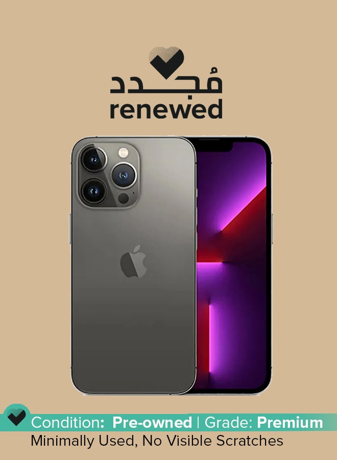 ابل  مجدد - آيفون 13 برو 256 جيجابايت جرافيت 5G مع فيس تايم - نسخة شريحة مزدوجة فعلية - Image 1