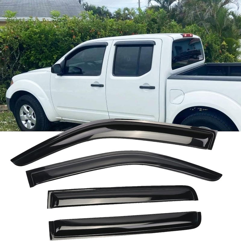 Puermto Original Side Window Wind Deflector Set for 2005-2020 Nissan Frontier Crew Cab - Image 5