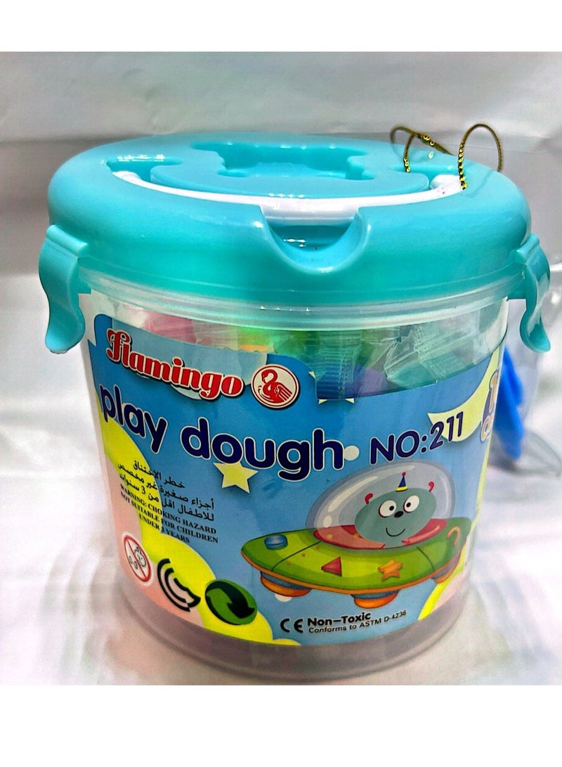 Flamingo 16-Pieces Play Dough Modeling Clay Set Multicolor - Image 1