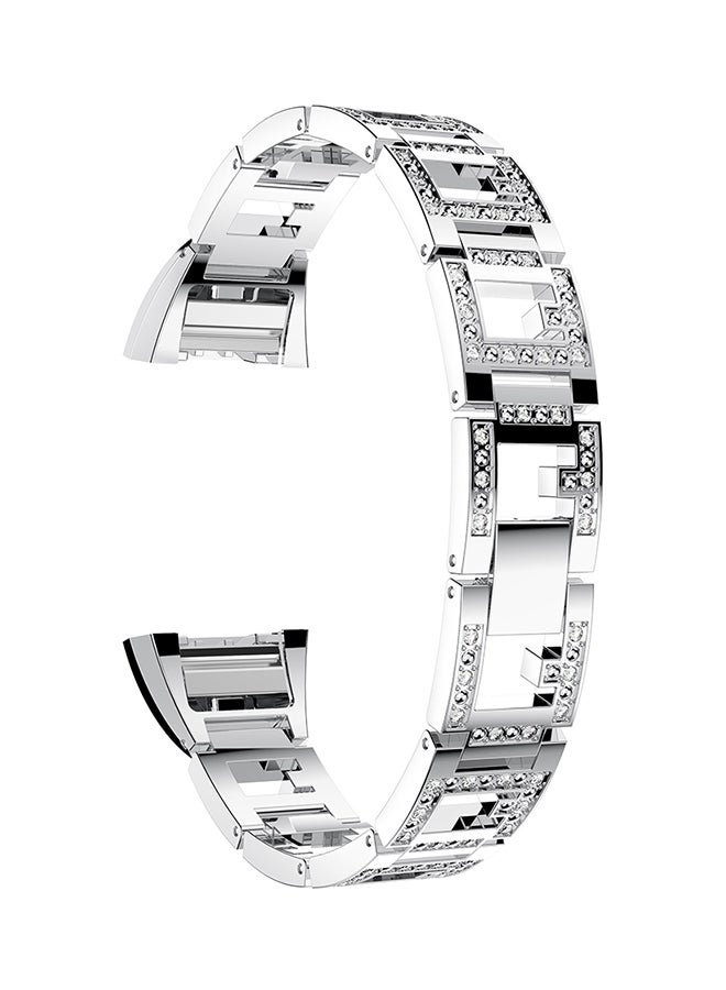 ISank Replacement Watch Bracelet For Fitbit Charge 2 Silver - Image 1