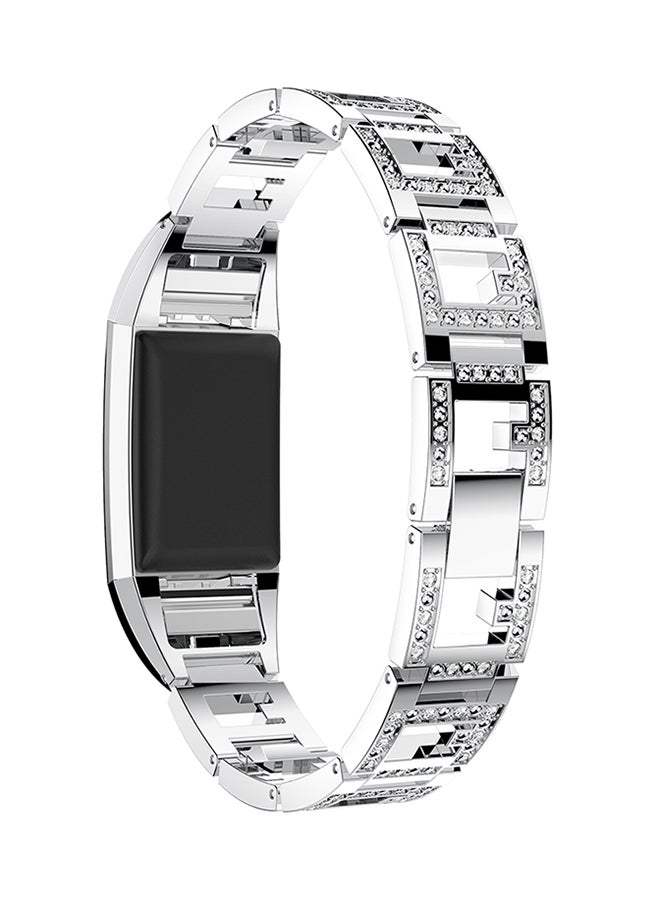 ISank Replacement Watch Bracelet For Fitbit Charge 2 Silver - Image 3