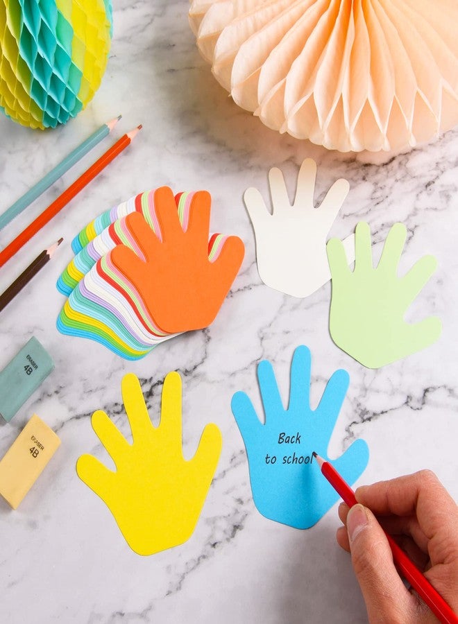 MixTeach 360 Pcs Hand Cutouts Paper Hand Shape Cut-Outs Assorted Color Handprint Shape Cutout Blank Creative Paper Cutouts for Kids DIY Craft Art Project Home School Classroom Decorations Bulletin Board Decor - Image 4