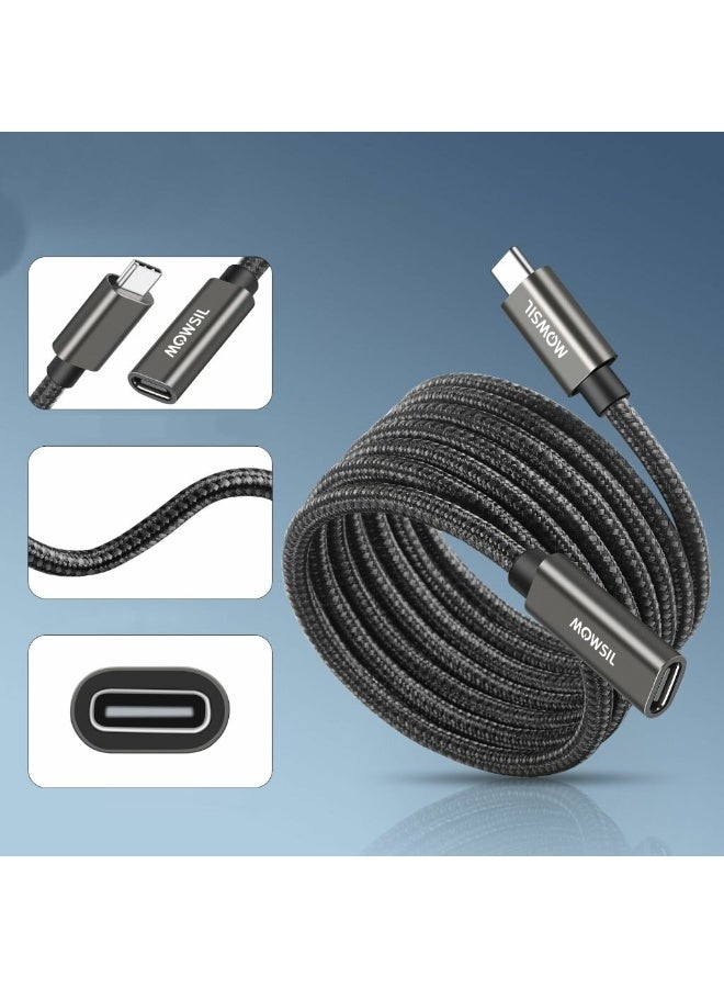 MOWSIL كابل تمديد USB-C من موصل 1.5 متر، USB 3.2 Gen2 مضفر، 10Gbps بيانات، 60W PD - Image 5