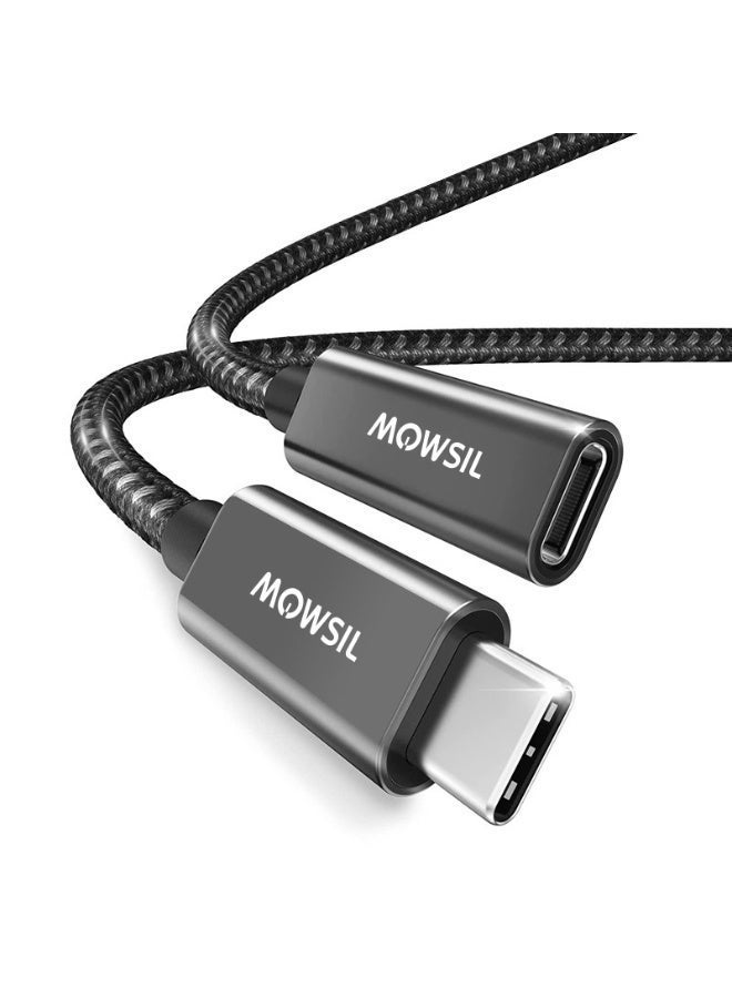 MOWSIL كابل تمديد USB-C من موصل 1.5 متر، USB 3.2 Gen2 مضفر، 10Gbps بيانات، 60W PD - Image 3