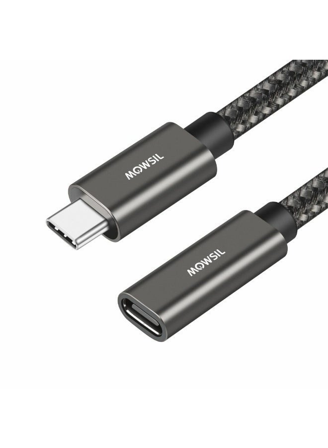 MOWSIL كابل تمديد USB-C من موصل 1.5 متر، USB 3.2 Gen2 مضفر، 10Gbps بيانات، 60W PD - Image 2