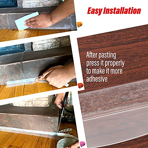 TradeGear 26ft - 35mm Silicone Seal Strip w/Ultra-Strong Adhesive Sticker – Transparent Weather Stripping Anti-Collision Tape for Door & Window Gap Sealing - Image 3