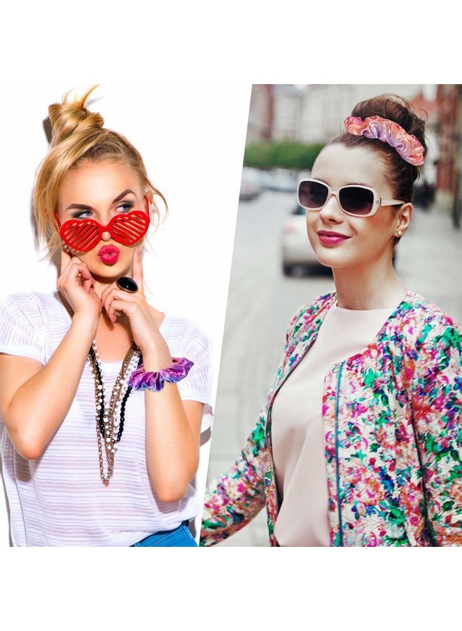 Tatuo 30 Pieces Metallic Scrunchies for Girls Large Elastic Hair Ties and Ropes for Women hair Accessories - Image 5