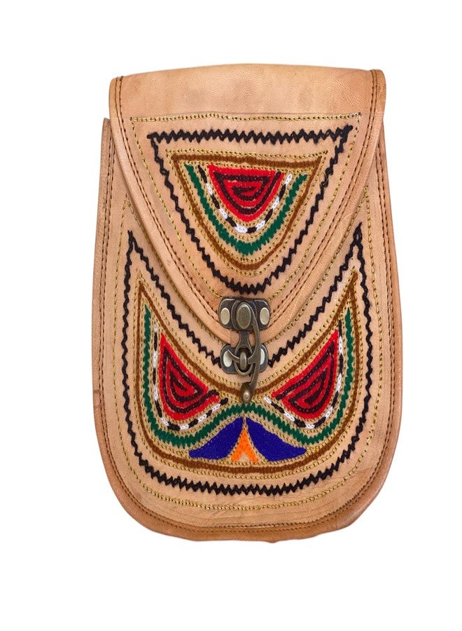Craftonus India Hand Bags Medium Size For Women Stylish Hand embroidery | Leather Bag Inside Is Canvas Material 4 - Image 1